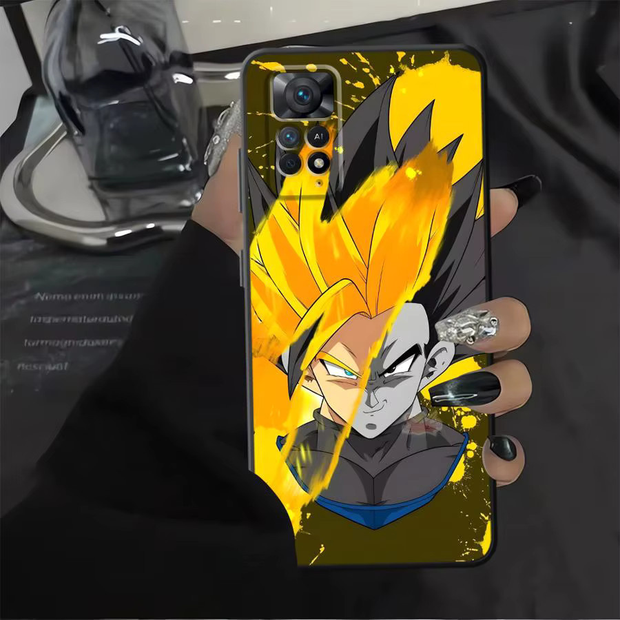 Dragon Ball Goku Vegeta Handyhülle für Xiaomi Redmi Note 13 14 Pro Plus 12s 9S 11s 10S 7 8 9 10 11 12 Pro, weiche Schutzhülle in Schwarz und Multicolour - Bild 2