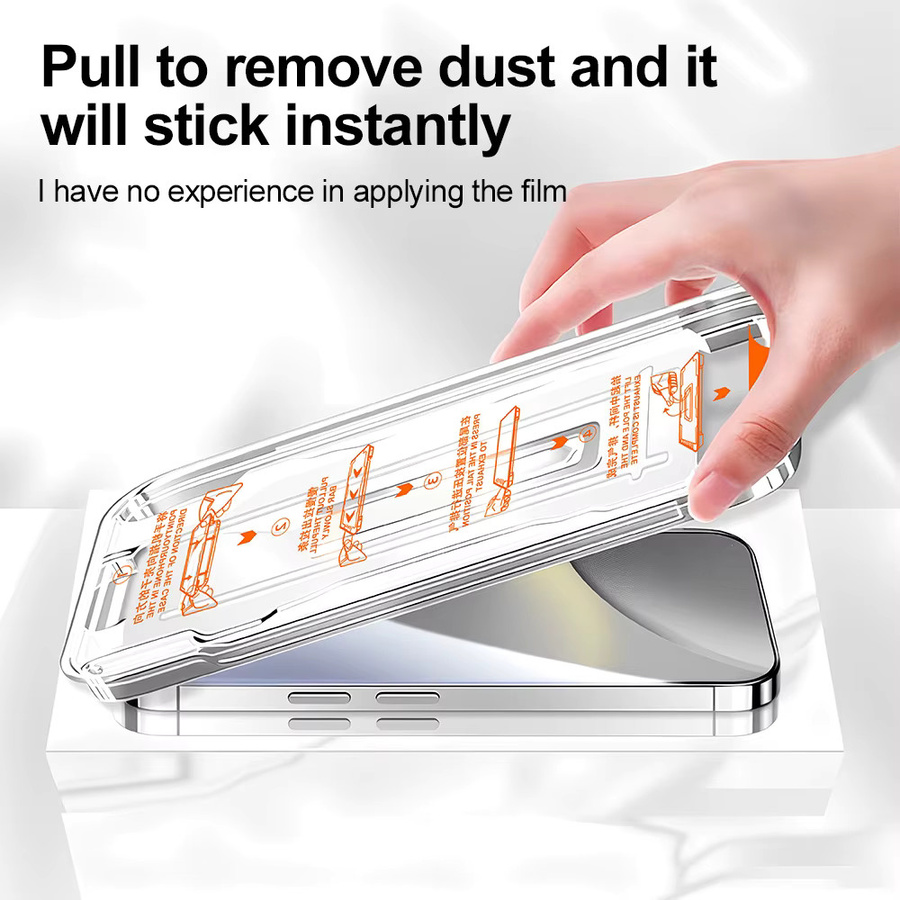 Samsung Schutzfolie aus HD-gehärtetem Glas für S26 S25 Edge S24 S23 Ultra Plus FE, transparent, mit Fingerabdruck-Entsperrung und staubfreiem Montage-Kit - Bild 2