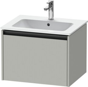 Duravit Waschtischunterschrank Ketho.2 in Betongrau, wandhängend mit 1 Auszug, B: 61 cm, T: 48 cm, H: 44 cm - Bild 1