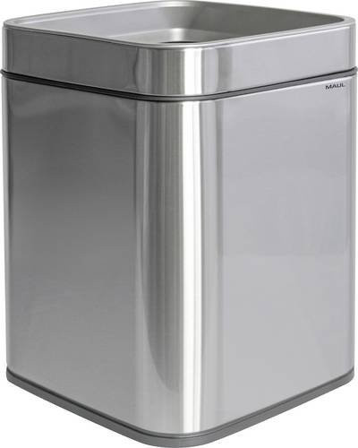 Maul Mülleimer 9501594 aus Edelstahl in Schwarz und Silber, Volumen: 15 l, B/H/T: 25,3 x 33,4 x 25,3 cm - Bild 1