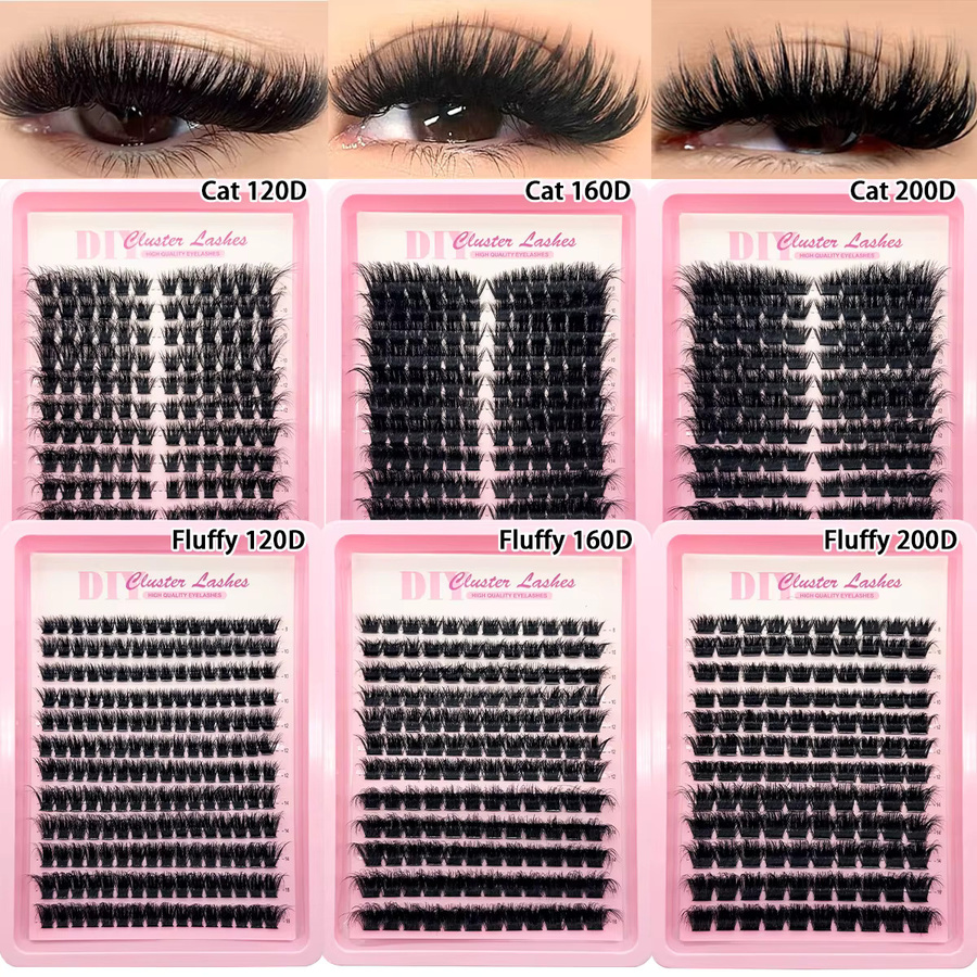 AMSDCN Wimpernbündel, Black, Unisex - Bild 3