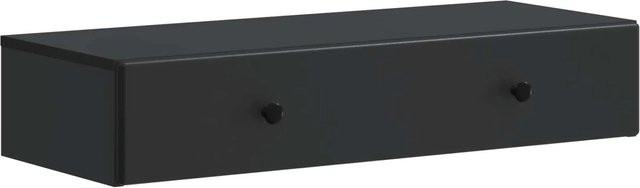 vidaXL Wandmontierter Beistelltisch in Schwarz, modern, B/T/H: 87,5 x 34,5 x 17 cm - Bild 1