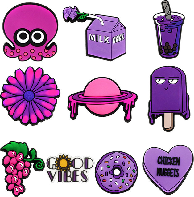 Hot Toys Schuh-Charms, Purple Serie, PVC, 10 Stück/Set - Bild 1