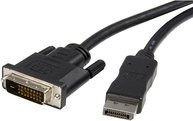 StarTech.com DisplayPort auf DVI Adapter Konverter Kabel in Schwarz, 3 m, DP auf DVI-D Stecker zu Stecker, max. Auflösung 1920x1200/1080p - Bild 1