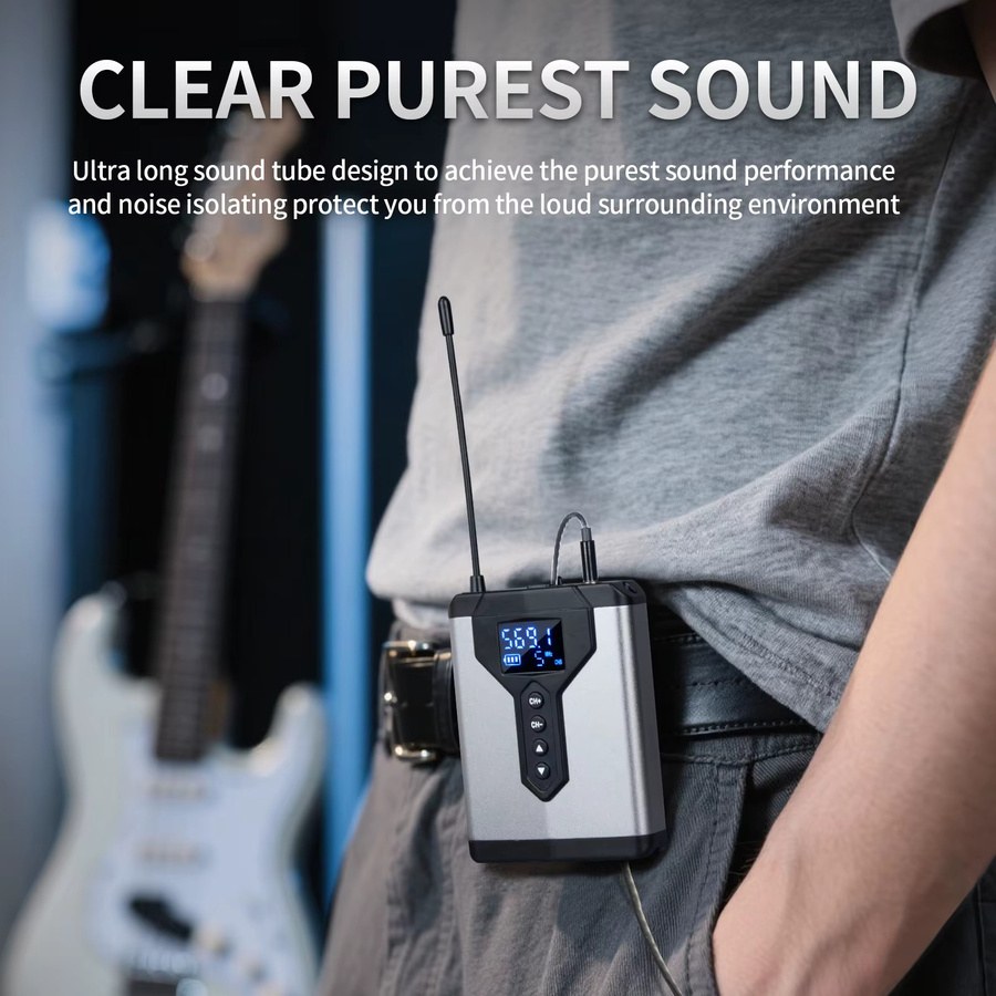 Depusheng Drahtloses In-Ear-Monitorsystem mit wiederaufladbarem Sender und Empfänger für Bühnenauftritte - Bild 5
