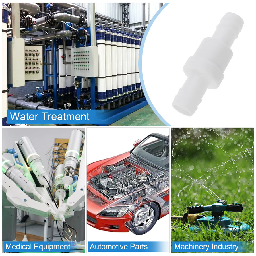 4er Set ChgImposs Rückschlagventile aus Kunststoff in Weiß, 1/2 Zoll für Kraftstoff, Gas, Luft und Wasser - Bild 2