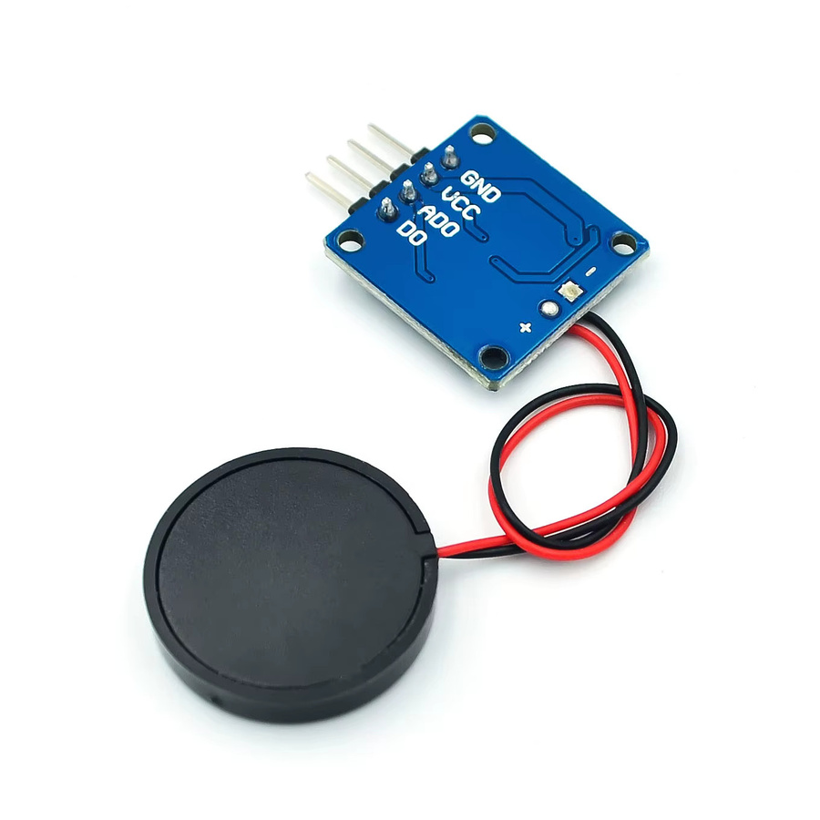 Si Tai&SH Piezoelektrischer Stoßsensor Vibrationsmodul Blattvibrationsmelder DIY-Kit für Arduino 51 UNO MEGA2560 r3 in Blau - Bild 2