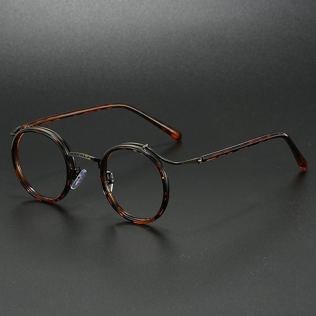LOERHUNAR Korrektionsbrille, Rund, Vollrand, Metall, Unisex, Anti-Blaulicht - Bild 1