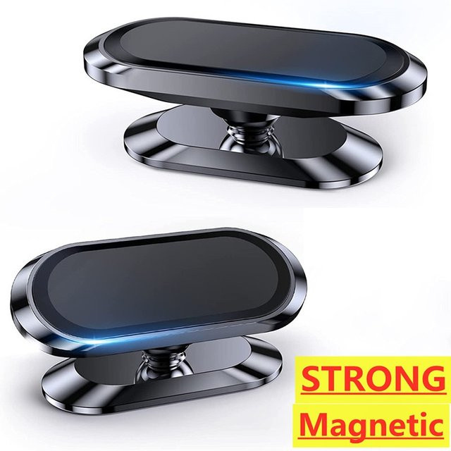 360 Grad drehbarer magnetischer Auto-Handyhalter für Smartphone und GPS in Schwarz oder Silber - Bild 1
