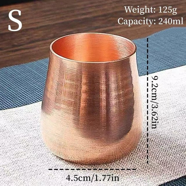 Handgefertigte Kupfer-Kaffeetasse von Yiran Furniture in Braun und Gold, 300 ml - Bild 1