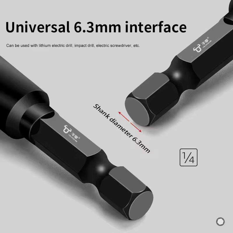 NIUXIANG Multifunktions-Reduzierhülse aus Chrom-Vanadium-Stahl für Drehmomentschlüssel und Ratsche, Tiefe: 8 mm, Farbe: Schwarz - Bild 4