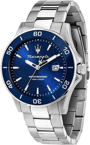 Maserati Armbanduhr Edelstahl, Quarz, Blau, 43 mm, Herren - Bild 1