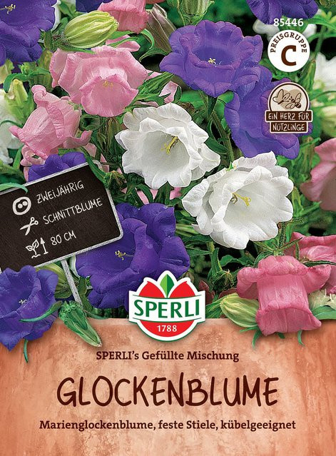 SPERLI Glockenblumen-Samen Gefüllte Mischung bunt in Weiß, Pink, Blau und Mehrfarbig - Bild 1