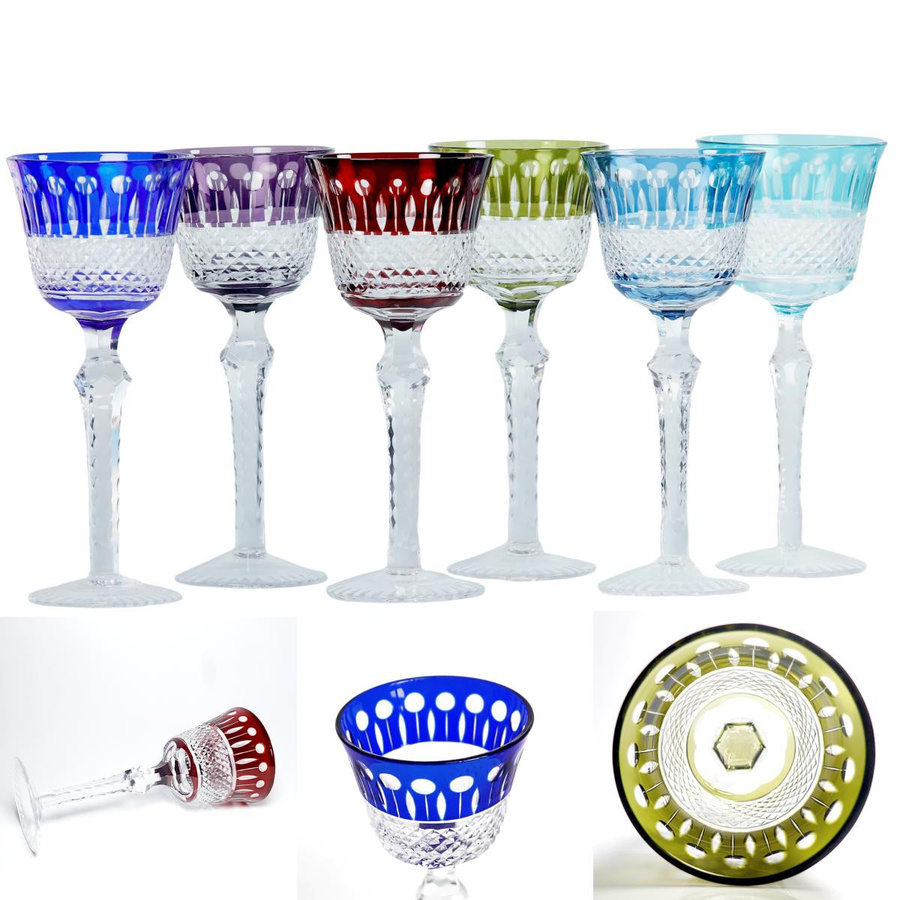 Yiran Furniture Lotus Weingläser aus mehrfarbigem Glas im tschechischen Stil - Bild 2