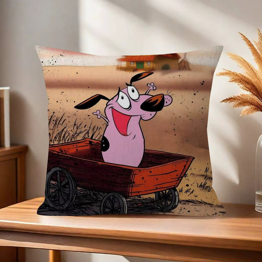 Beast Kingdom Kissenbezug Courage the Cowardly Dog Motiv, Mehrfarbig, 30 x 30 cm - Bild 4