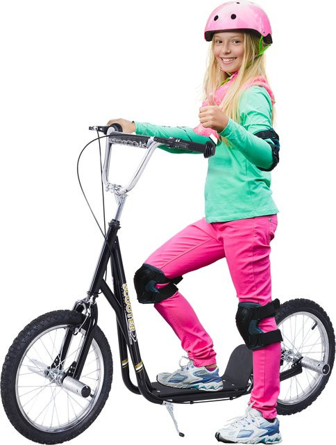 HOMCOM Kinderroller, Kickscooter, Schwarz, ab 5 Jahre - Bild 1