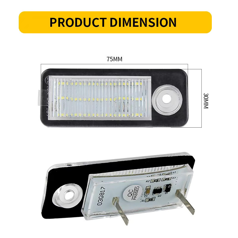 APMATAUTO 2er Set LED Kennzeichenbeleuchtung Canbus Fehlerfrei für Audi A6 C5 B4 Avant Wagon und Audi RS6 RS6 Plus 12V - Bild 3