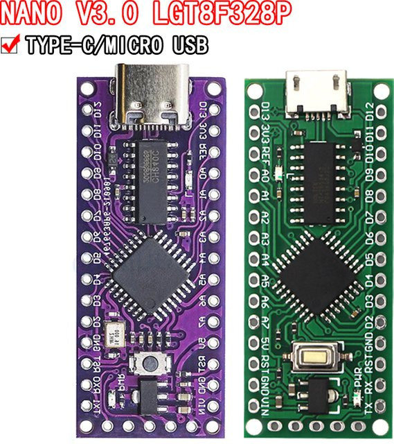 LGT8F328P-LQFP32 MiniEVB Entwicklungsboard mit USB-C und Micro USB, kompatibel mit ATMEGA328 Nano V3.0, CH9340C und HT42B534-1 SOP16 Arduino von Si Tai&SH - Bild 1