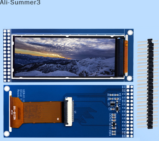 ST7701 2,86-Zoll TFT-LCD-Bildschirm RGB-Farbbildschirm mit 376 x 960 Pixeln in Multicolor und Blau - Bild 1