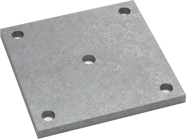 SO-TECH Anschweißplatte aus Stahl in Schwarz, B/T/H: 150 x 150 x 8 mm - Bild 1
