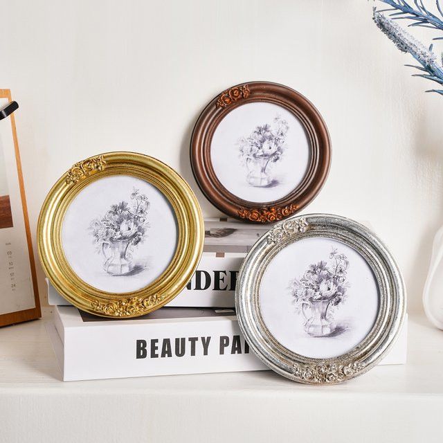 Dekoratives Harz-Objekt mit Blumenmuster in Gold, Silber und Braun - Bild 1