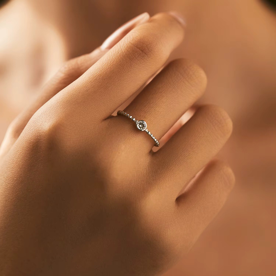 MODIAN Ring 925 Silber, Moissanit, Perle, Damen - Bild 2