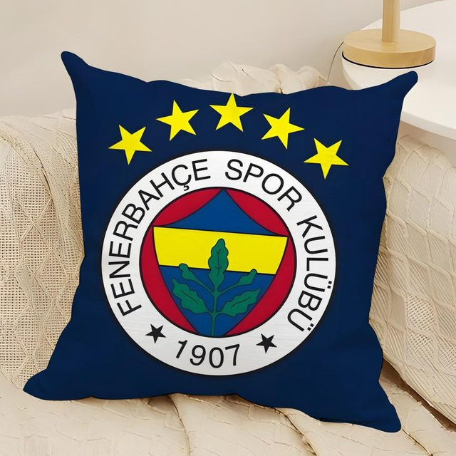 Fenerbahce Kissenbezug von JMG Clothing aus Naturleinen in Blau, B/T/H: 35 x 35 x 1 cm - Bild 1