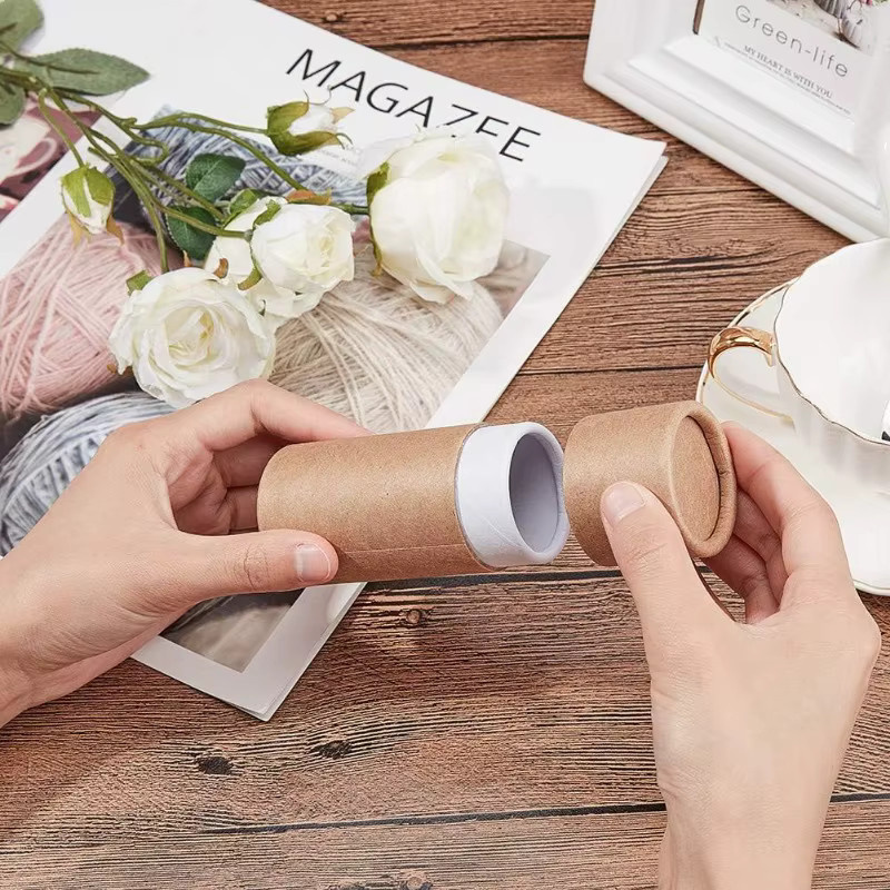 12 Stück BurlyWood Kraftkartonröhrchen aus braunem Papier mit 30 ml Volumen für Lippenstifte, Bleistifte oder Tee - Bild 3