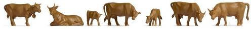 NOCH Kühe Bemalt, Tiere, Stehend, Liegend, 1:120 (Spur TT) - Bild 1
