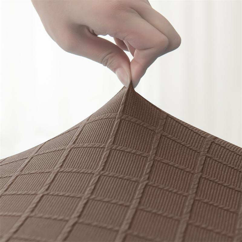 2er-Set elastische Sofalehnenbezüge aus Jacquard Polyester in einfarbigem Design als rutschfester Couch-Armschutz für dein Wohnzimmer - Bild 3