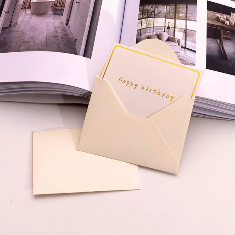ZYF Karten-Aufbewahrungsumschläge aus hochwertigem Papier in Beige für Hochzeiten, Partys und Einladungen - Bild 1