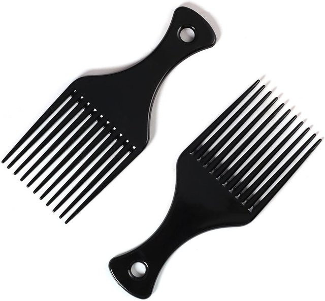 BlueZOO Haarkamm, Schwarz, für lockiges Haar, Unisex - Bild 1