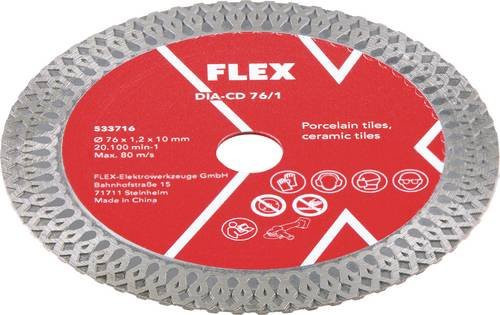 Flex Diamanttrennscheibe DIA-CD 76/1 533716, Farbe: Rot, Durchmesser: 76 mm - Bild 1