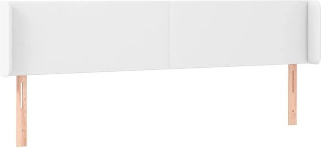 vidaXL LED Kopfteil in Weiß mit USB-Ladeport und integrierter Beleuchtung aus Kunstleder, B/T/H: 183 x 16 x 78/88 cm - Bild 1