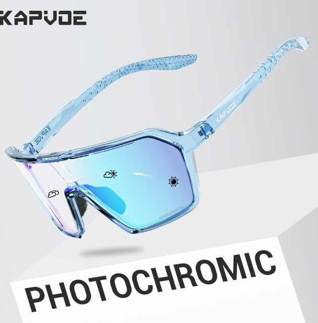 Kapvoe Sportsonnenbrille, unisex, blue, plastic, wrap - Bild 1