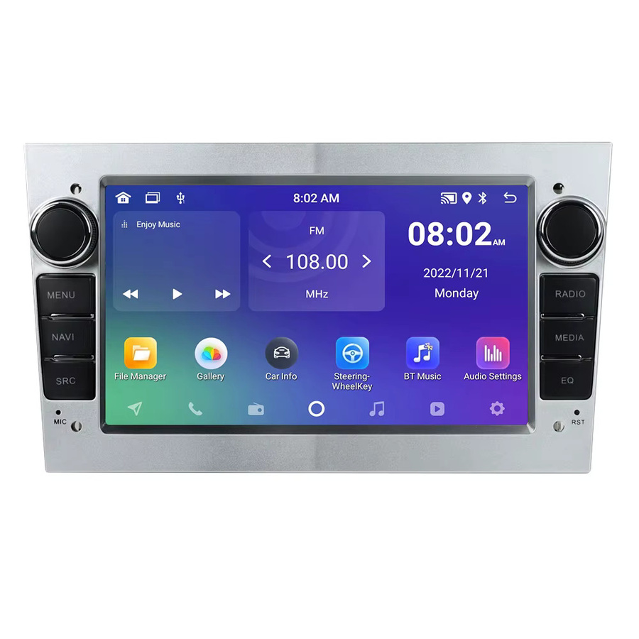 MEKEDE Android 15 Autoradio mit 2GB RAM und 64GB Speicher für Opel Astra H/J, Vectra, Antara, Zafira, Corsa C/D, Vivaro und Meriva in Silber mit GPS, Bluetooth, CarPlay, WLAN, Touchscreen, Freisprecheinrichtung, Rückfahrkamera und EQ - Bild 6