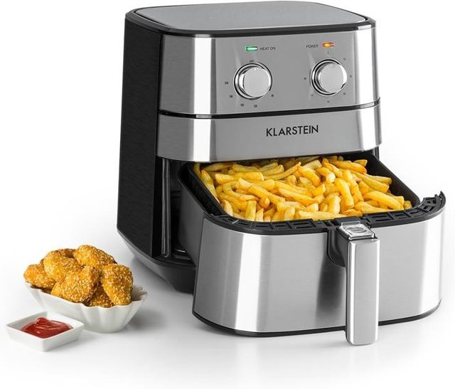 Klarstein AeroVital Heißluftfritteuse aus Edelstahl in Silber mit 1700W und 5 Liter Fassungsvermögen sowie Timer - Bild 1
