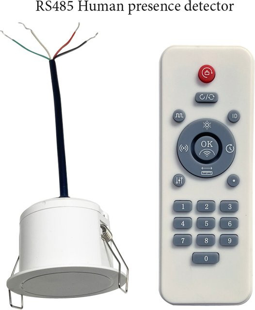 SAIFULI Mikrowellen-Präsenzdetektor mit 5,8 GHz und 24g Sensor sowie RS485 Ausgang in Weiß - Bild 1