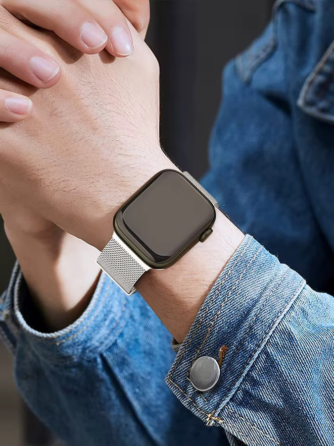 RWBANDS Uhrenarmband Milanese Loop, Edelstahl, Silber - Bild 4