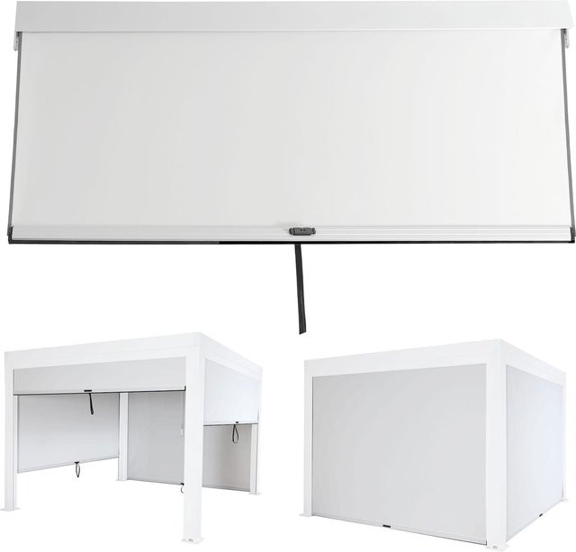 MCW Ersatzseitenwand für Pergola und Pavillon L46, weiß, 3x3m - Bild 1