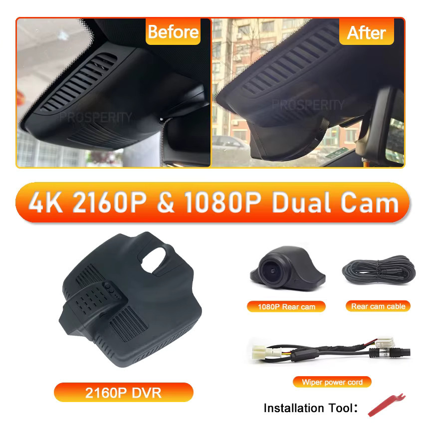 CARBAOHUI WLAN Dashcam für Mercedes Benz E-Klasse W212 W213 C-Klasse W205 S205 GLC X253 (2016-2021) Plug-and-Play Autokamera - Bild 3