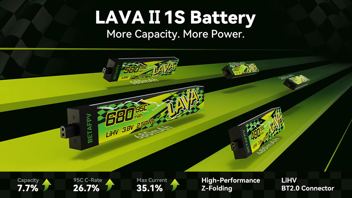 BETAFPV LAVA II 1S 680mAh LiHV Akku mit BT2.0 Anschluss für Air75 und Meteor75 Pro - Bild 3