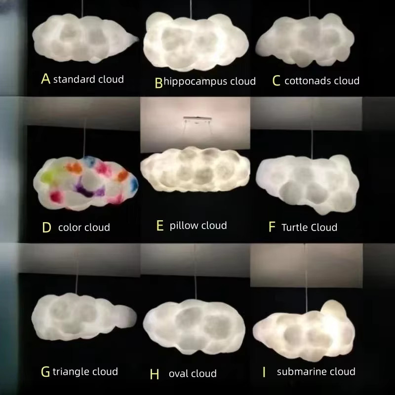 JIANKEXING LED Wolken-Pendelleuchte aus Seidenbaumwolle in Weiß für Wohnzimmer, Restaurant oder Kinderzimmer - Bild 3