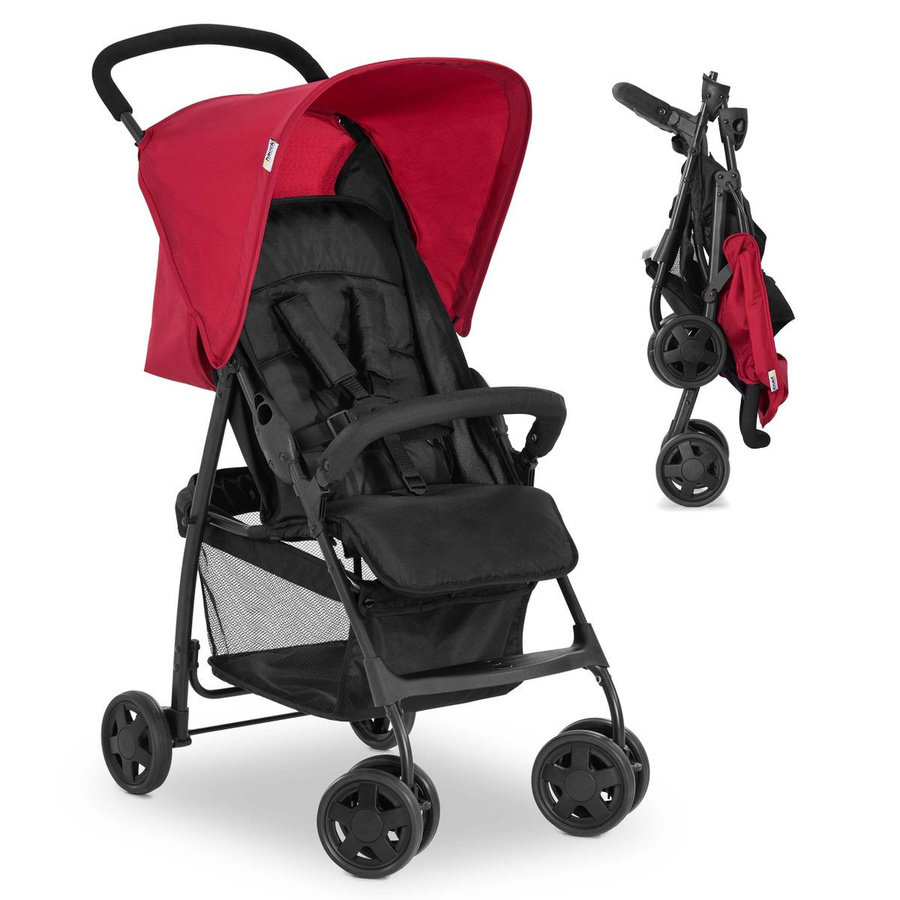 Hauck Buggy Sport in Rot und Schwarz mit verstellbarem Griff - Bild 1