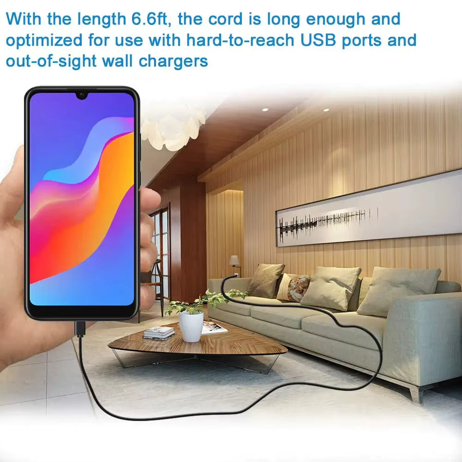 NNBILI Micro-USB-Kabel für Schnellladung und Datenübertragung, Schwarz - Bild 5