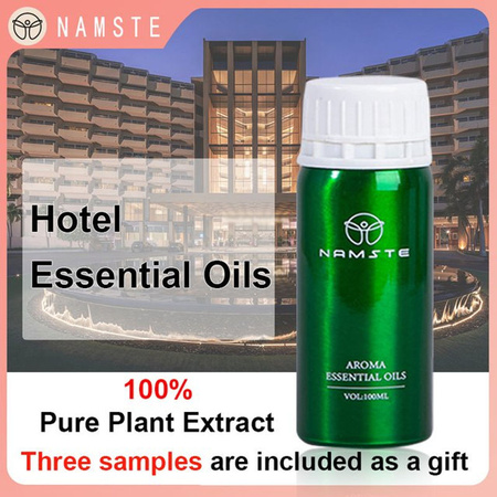 NAMASTE Aroma Diffusor mit ätherischem Öl 100ml in Grün aus Glas und Bambus