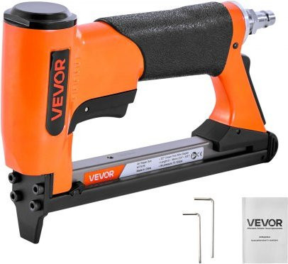 VEVOR Druckluft-Tacker für Feindrahtklammern der Serie 80, 12,8 mm Krone, Orange, aus Aluminiumlegierung - Bild 1