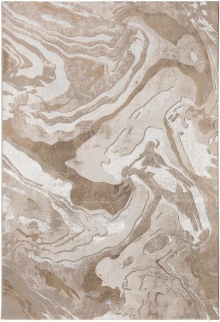 Flair Rugs Kurzflorteppich Marbled in Beige mit abstraktem Design, B/T: 80 x 150 cm - Bild 1