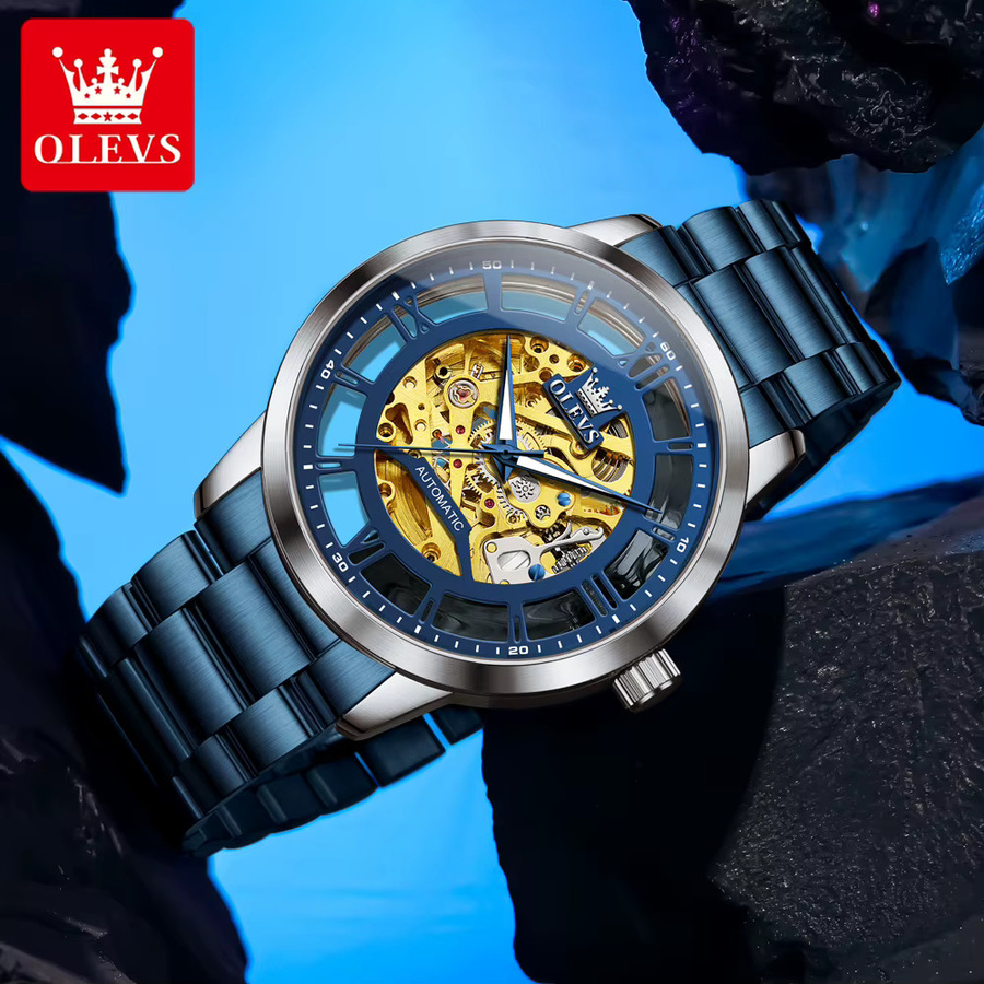 OLVES Armbanduhr Automatik, Edelstahl, Weiß, Herren - Bild 3