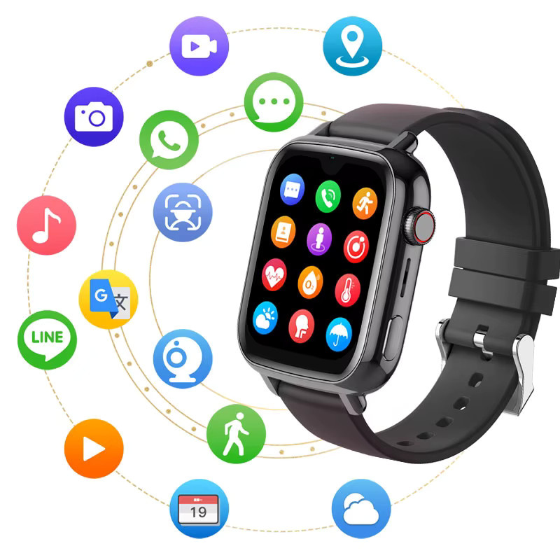 Wonlex KT34 Kinder-Smartwatch mit 4G, WiFi und GPS-Tracker in Schwarz - Bild 6